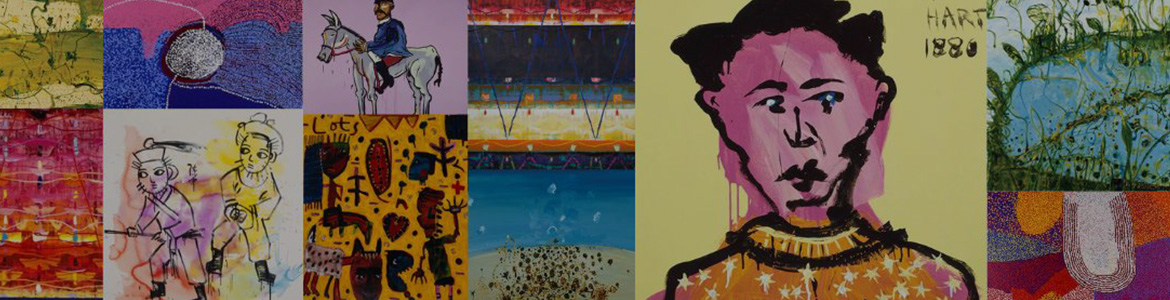 Unique art work in a collage